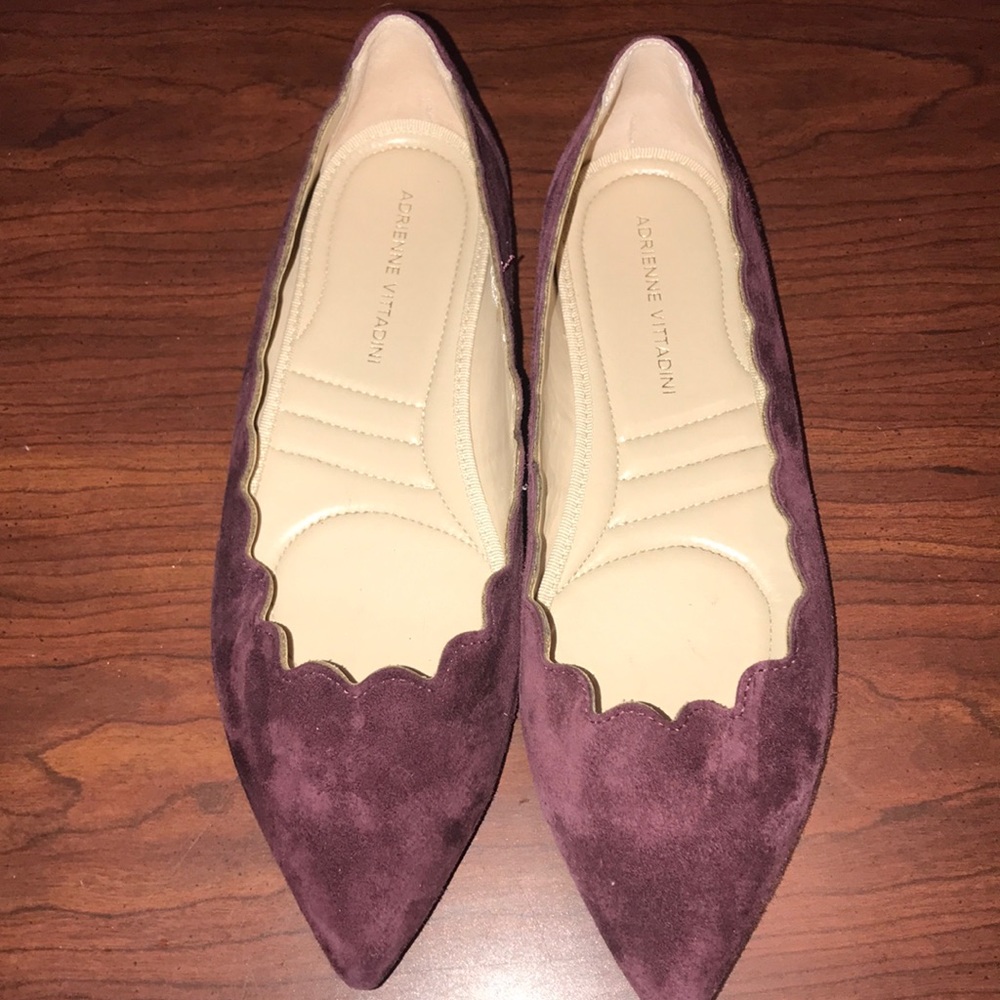 Burgundy flats
